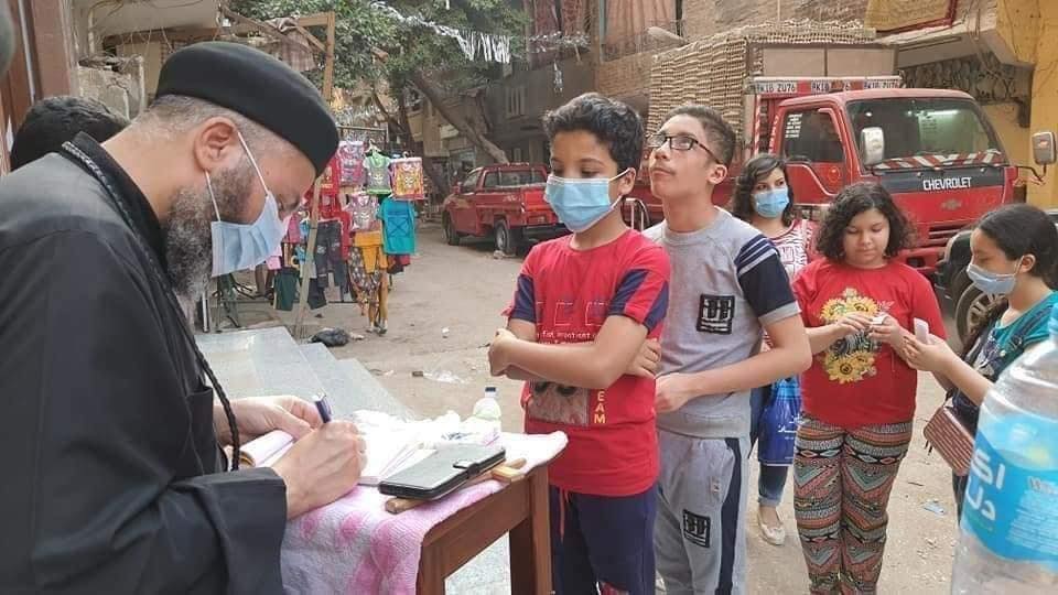 تبرع الأطفال لإعادة إعمار كنيسة مارمينا 