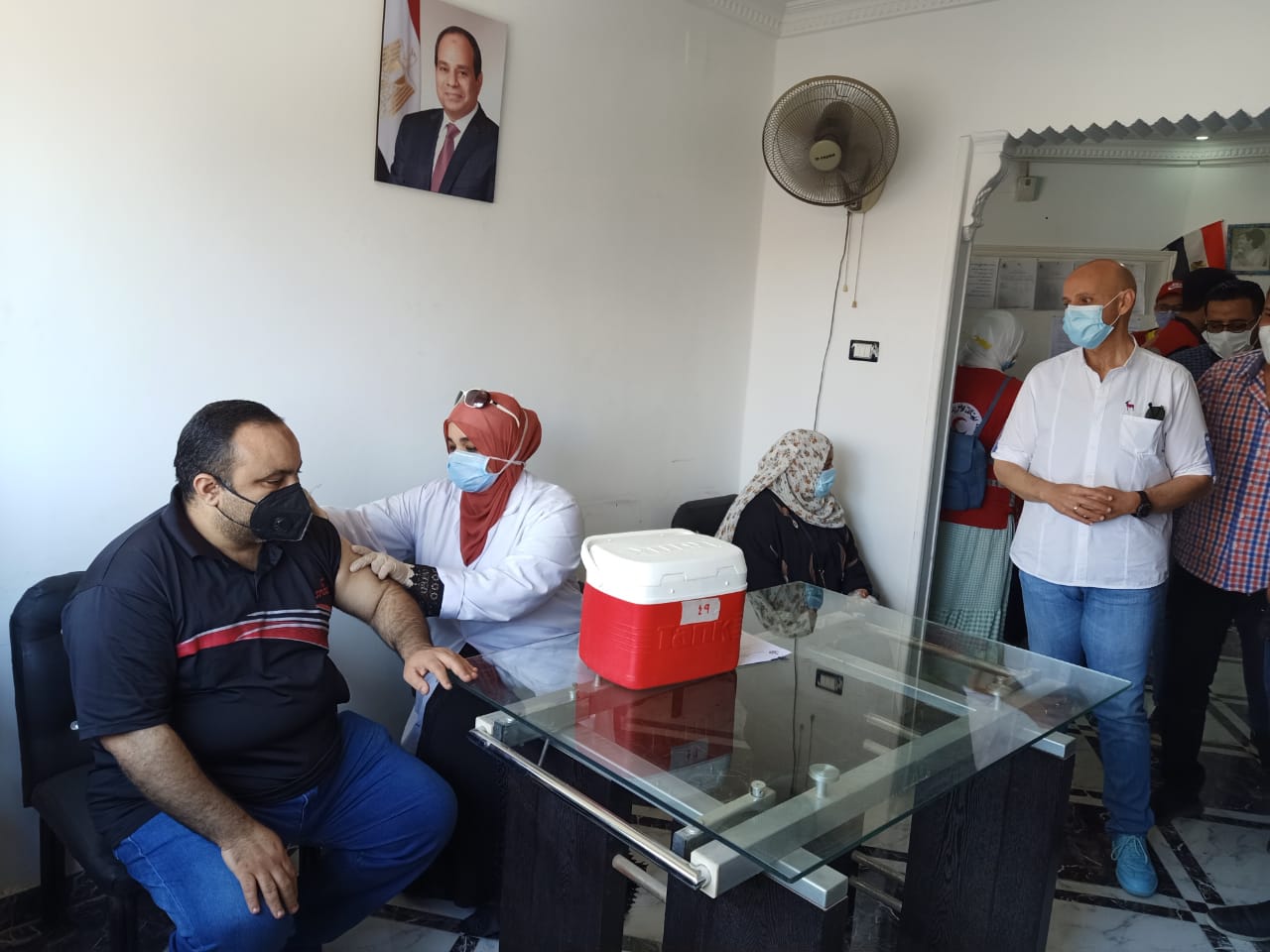 تطعيم أعضاء نقابة المهن الموسيقية بالشرقية بلقاح كورونا 03