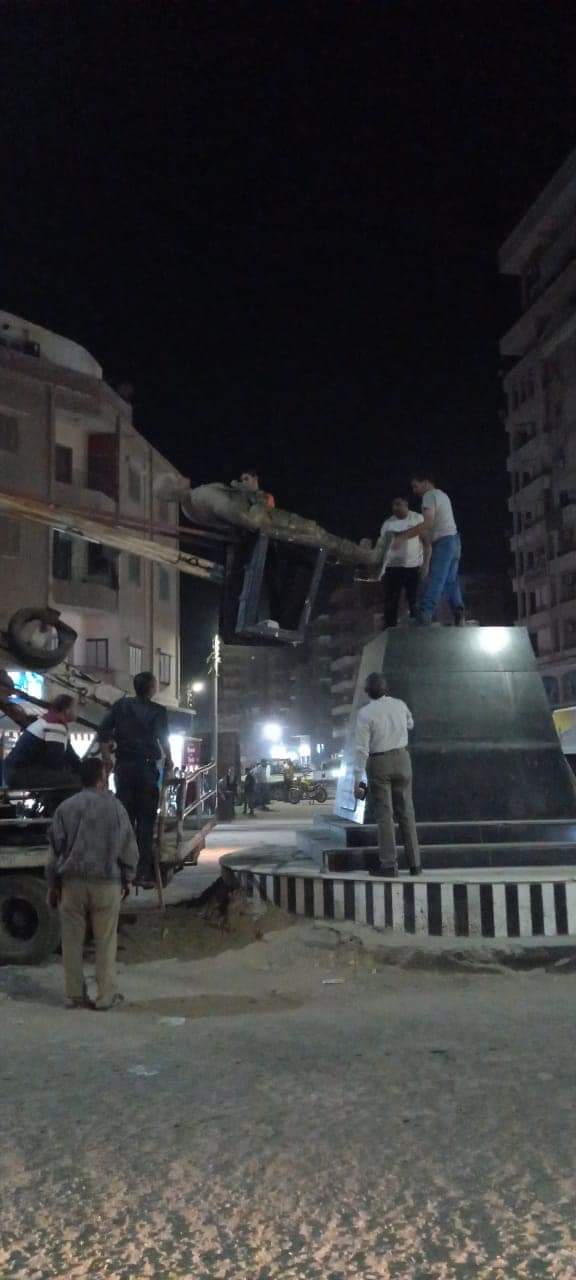 رفع تمثال الشهيد أحمد منسي من مكانه بالشرقية 3