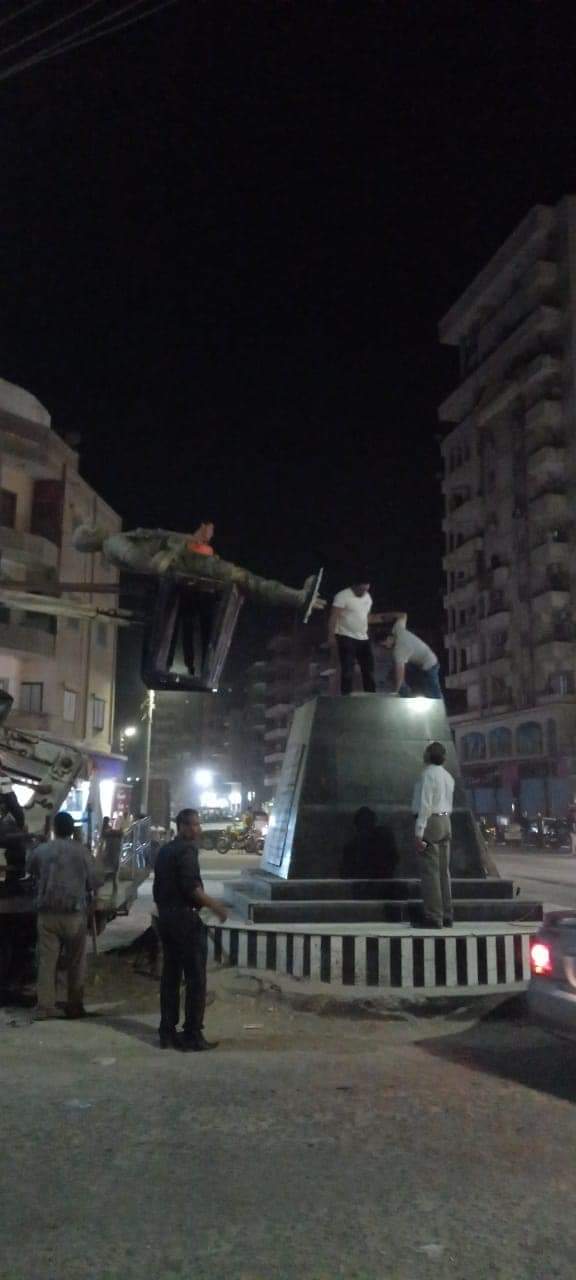 رفع تمثال الشهيد أحمد منسي من مكانه بالشرقية 4