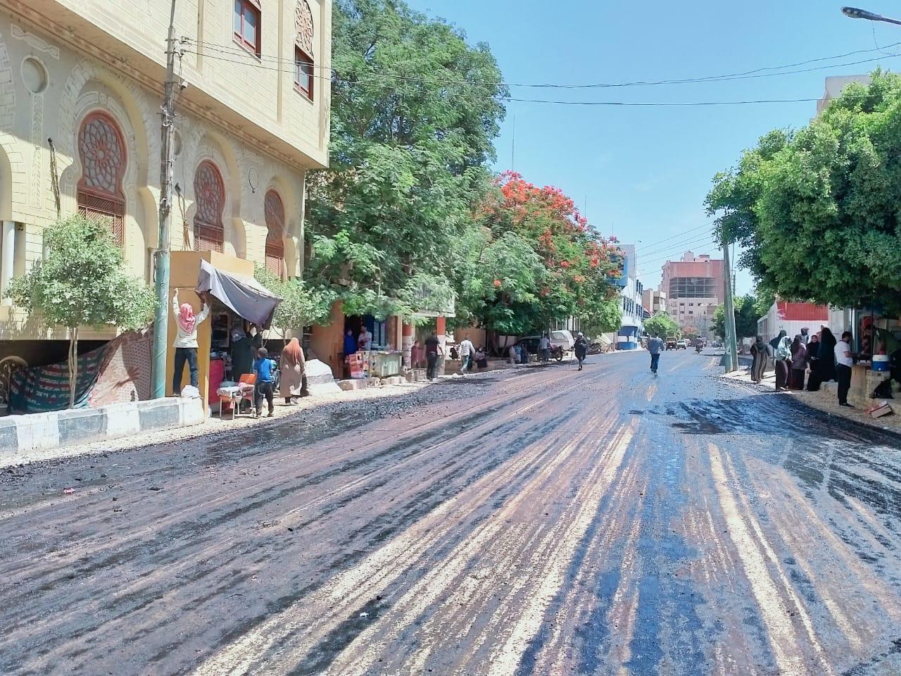 رصف الطرق بالفيوم