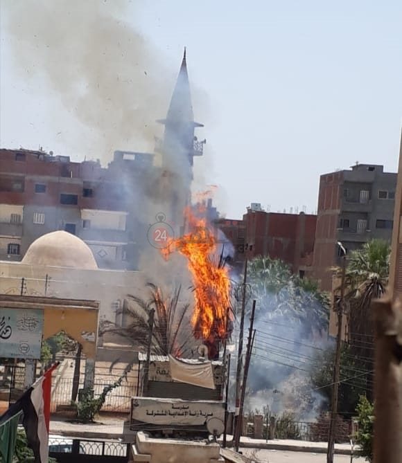 حريق بمحيط متحف أحمد عرابي 01