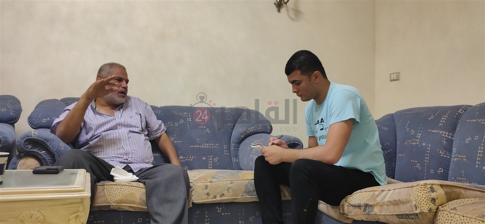 عم المجني عليه أثناء حديثه لـ القاهرة 24