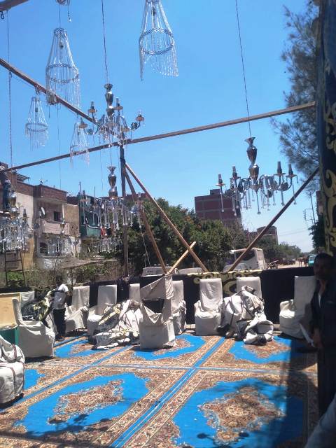 فض سرادق عزاء مخالف بالشرقية 01