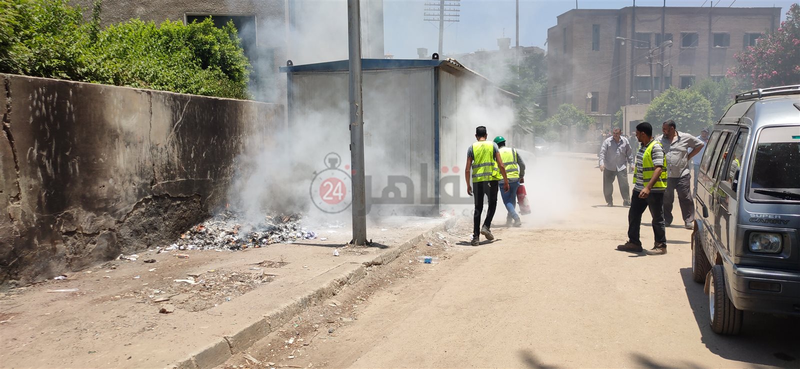 السيطرة على حريق كشك بجوار محطة الزقازيق 1