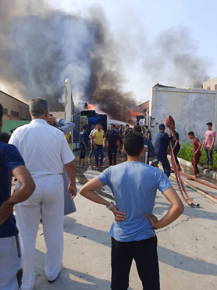 نشوب حريق في مصنع منسوجات بالعاشر من رمضان 05