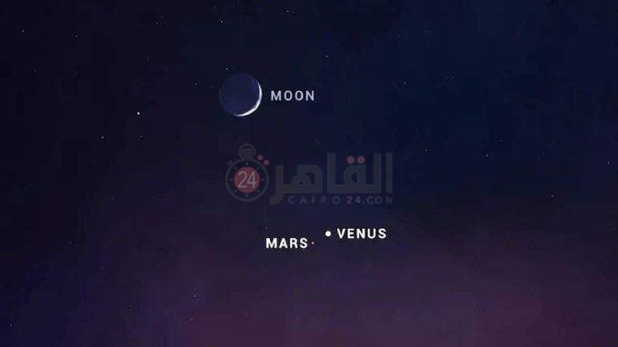  ظاهرة اقتران كوكبي الزهرة والمريخ