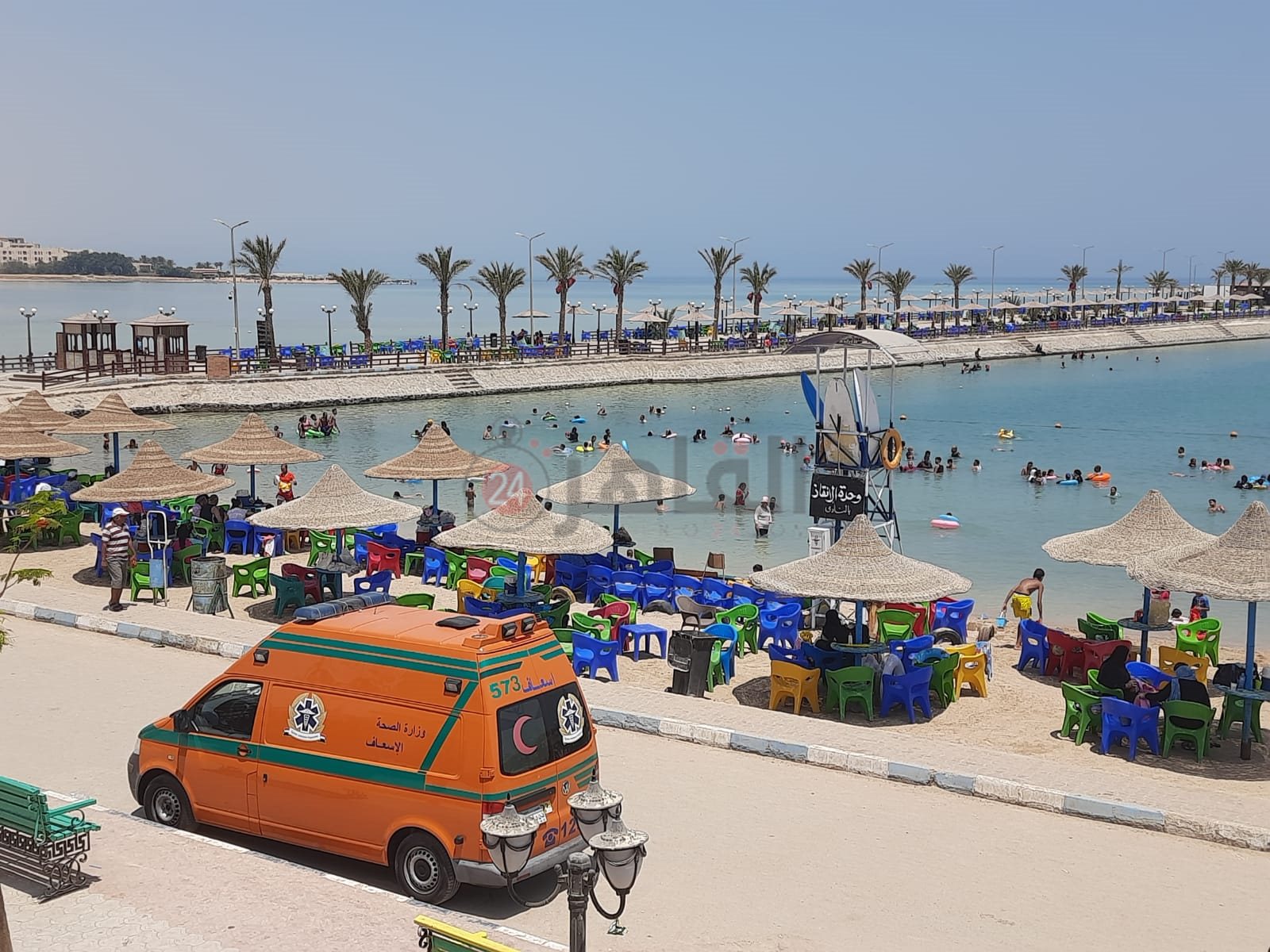 زحام على شواطئ الغردقة