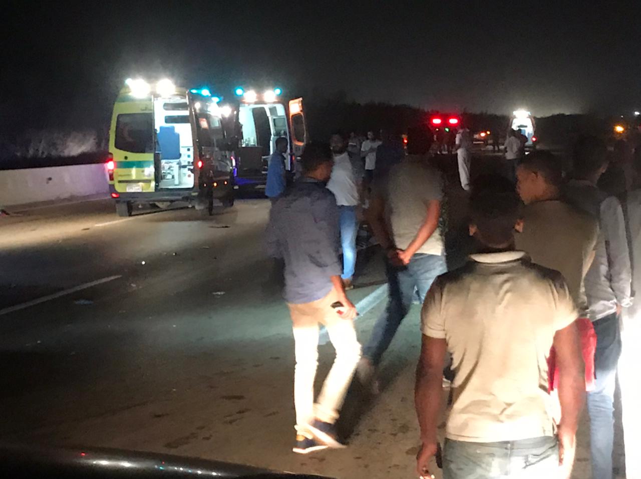 حادث انقلاب سيارة ميكروباص