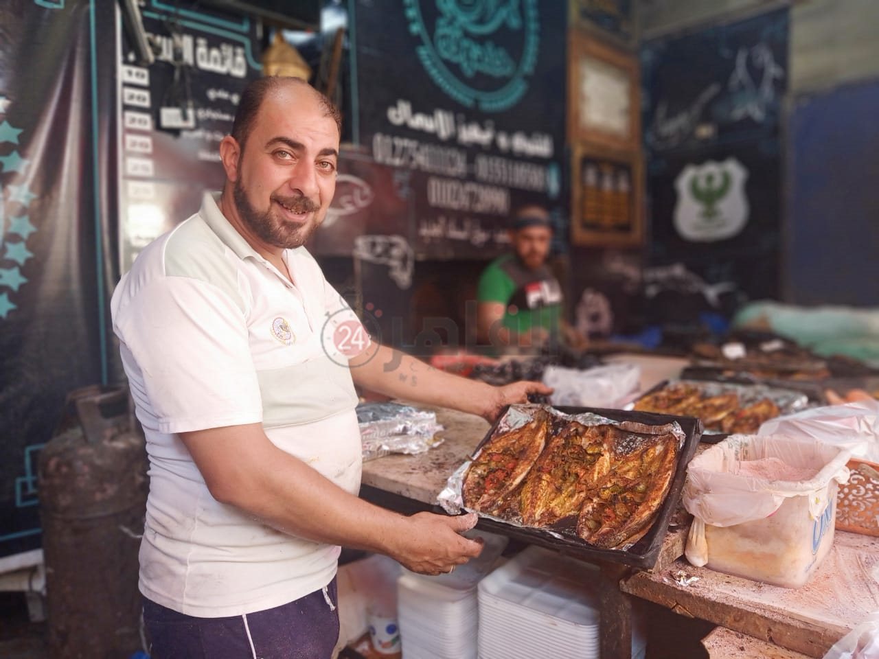 أماكن تجهيز الطعام بسوق أسماك بورسعيد