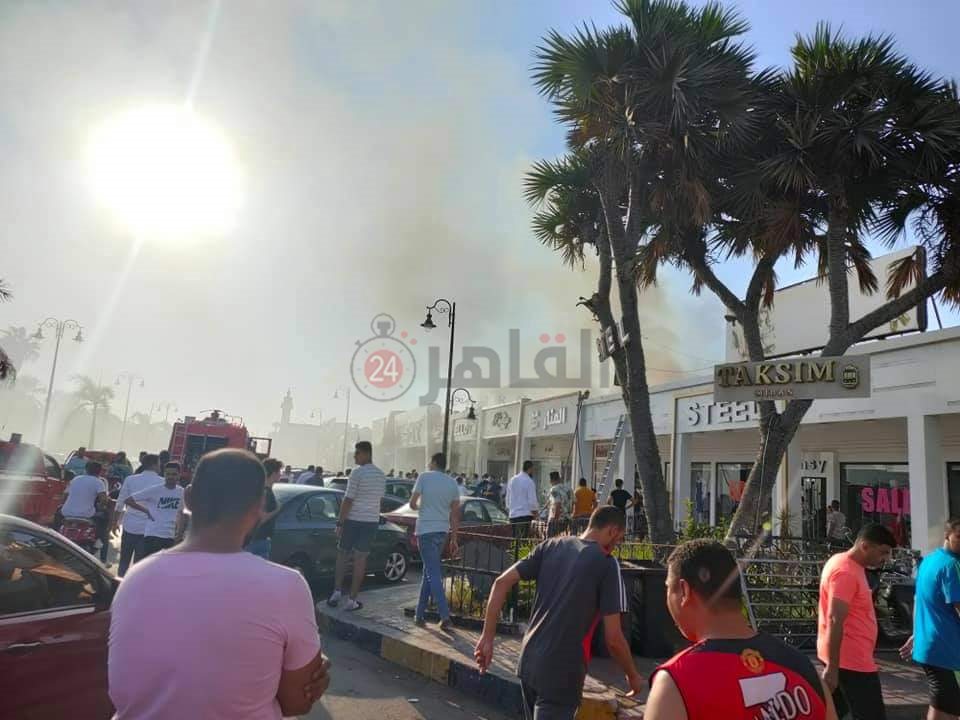 حريق بشارع طرح البحر ببورسعيد 