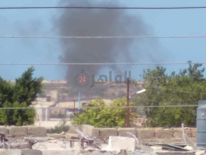 تصاعد الأدخنة من محرقة النفايات الخطرة