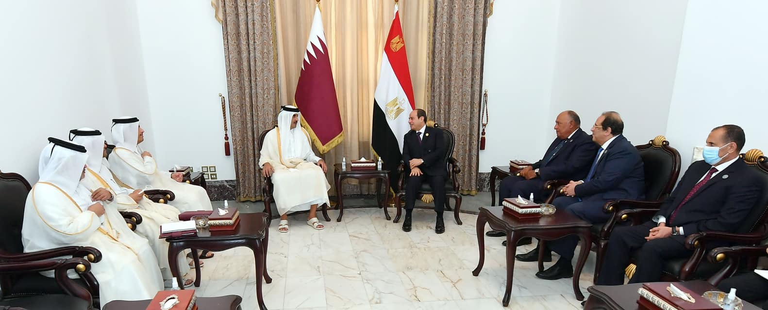 الرئيس السيسي وأمير قطر