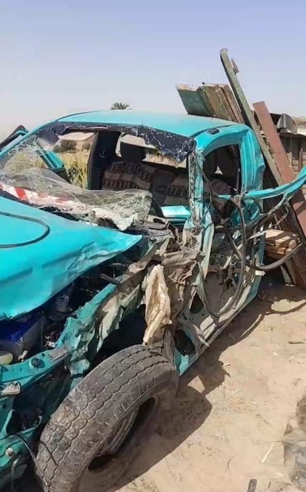 حادث تصادم بأسيوط 