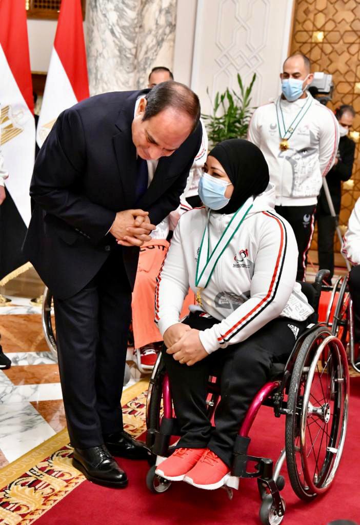 تكريم السيسي لأبطال دورة الألعاب البارالمبية بطوكيو 2020 (17)