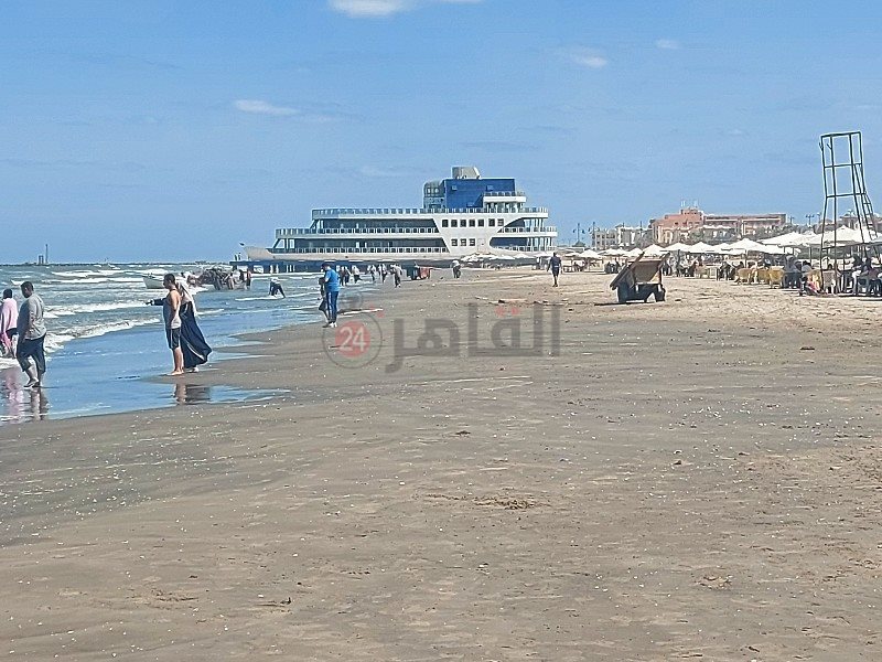 شاطئ بورسعيد في اجازة أكتوبر 