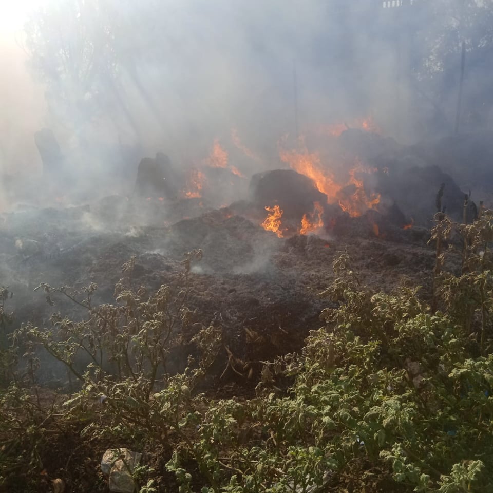 حريق بحظيرة مواشي بالشرقية