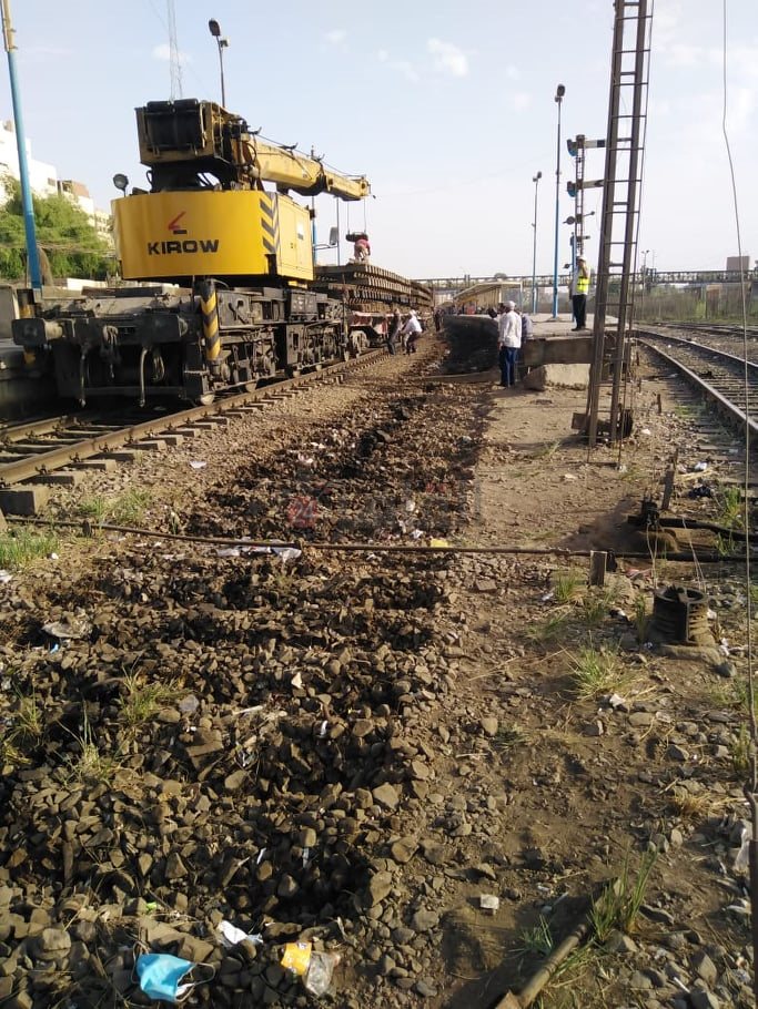 عملية التطوير داخل محطة المنيا 