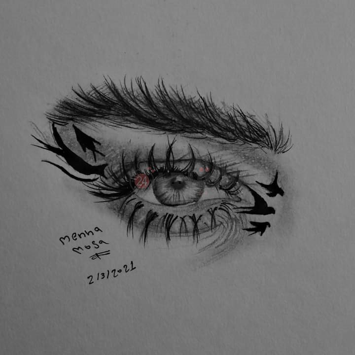 عين بالقلم الرصاص