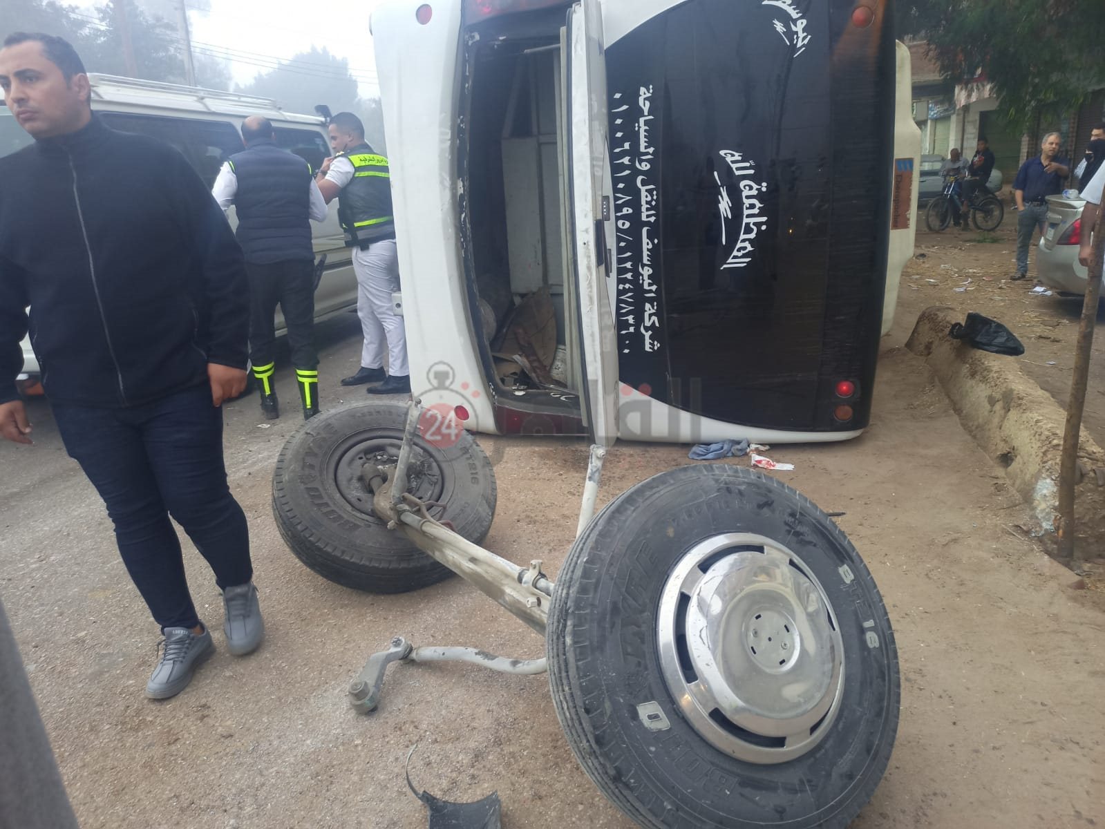 حادث انقلاب أتوبيس بالشرقية 01