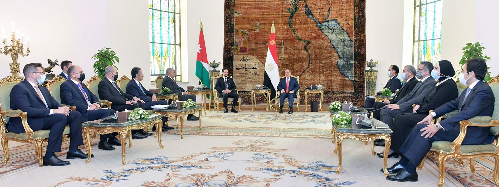 الرئيس عبد الفتاح السيسي مع لي عهد المملكة الأردنية الهاشمية