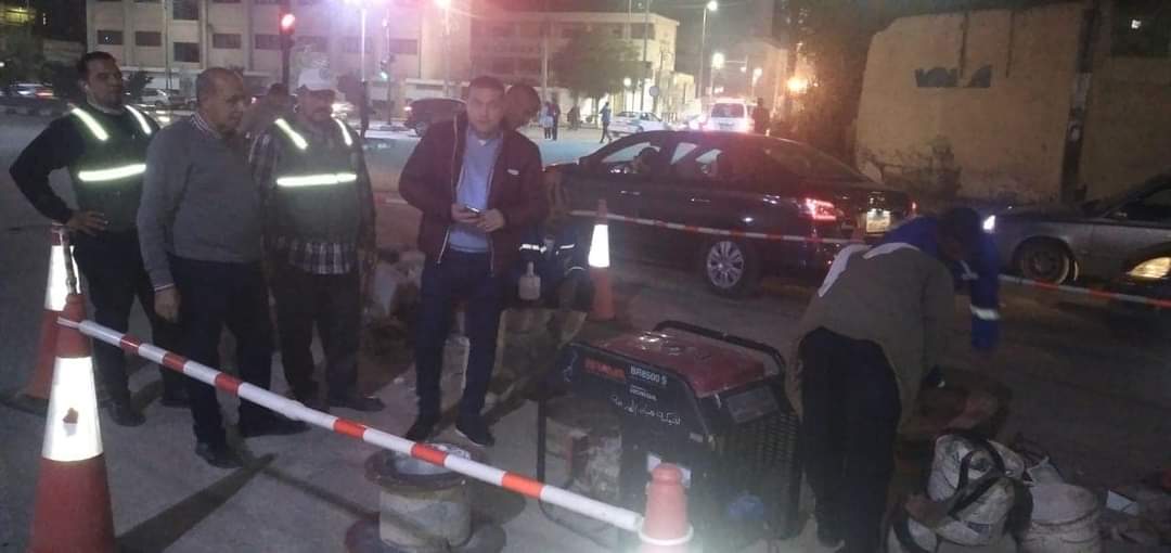 بدء أعمال تعديل مسار خط مياه 300 بمنطقة السواقي