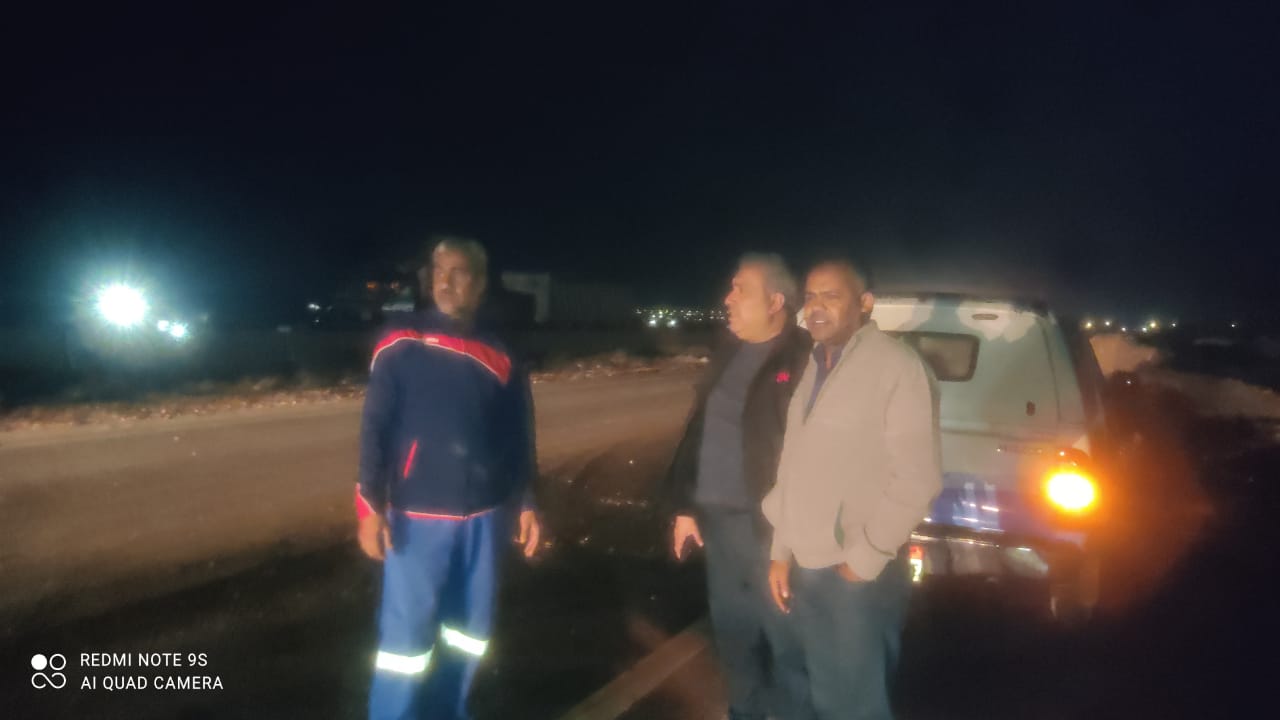  المياه تغمر طريق اسكندرية مطروح