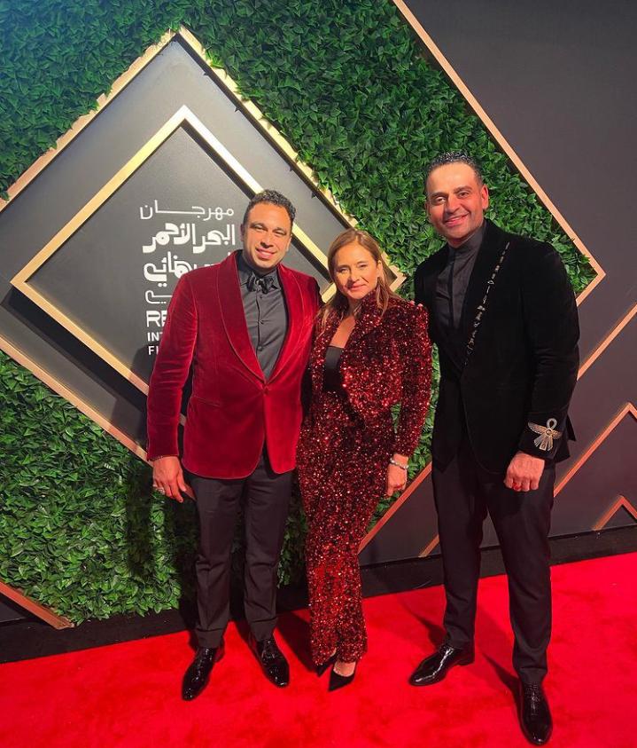 نيللي كريم وزوجها والفنان عمر السعيد