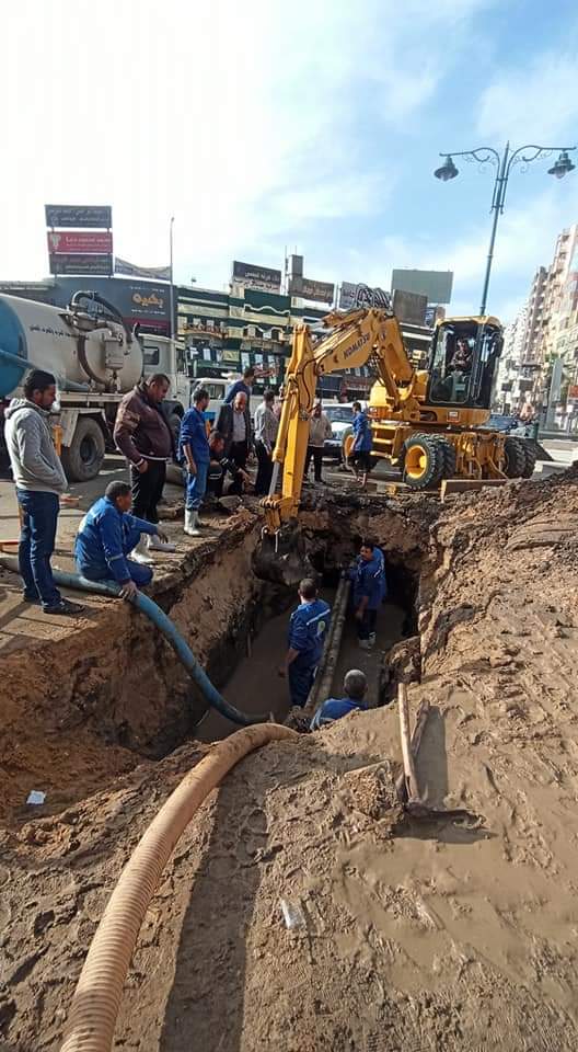 بدء أعمال إصلاح كسر ميدان المسلة