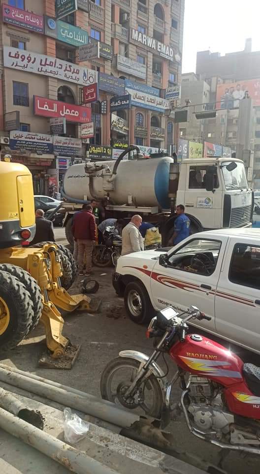 بدء أعمال إصلاح كسر ميدان المسلة