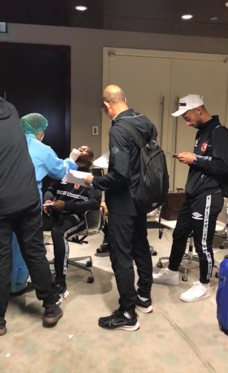 مسحة طبية للأهلي في الدوحة