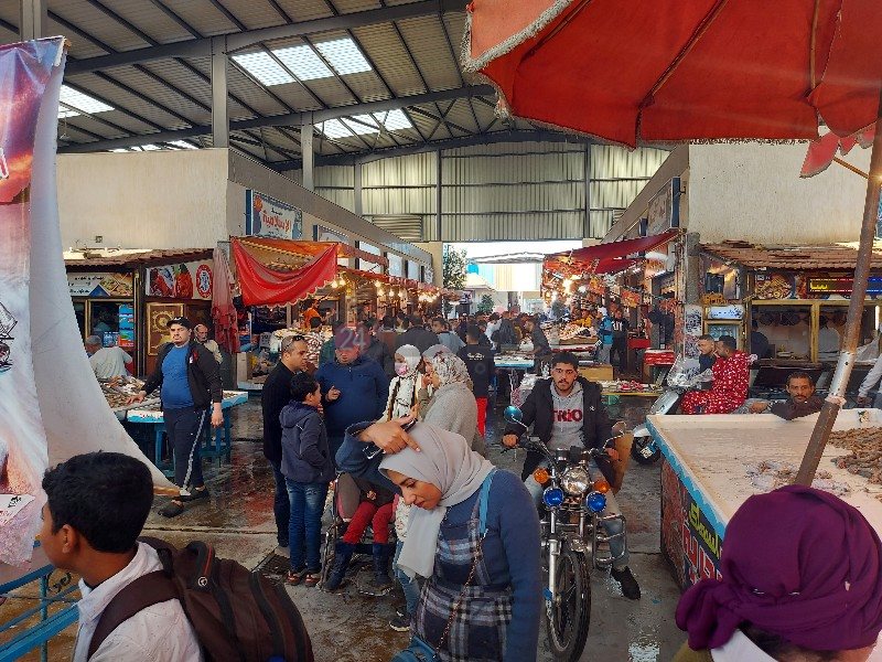 اقبال كبير علي سوق الأسماك 