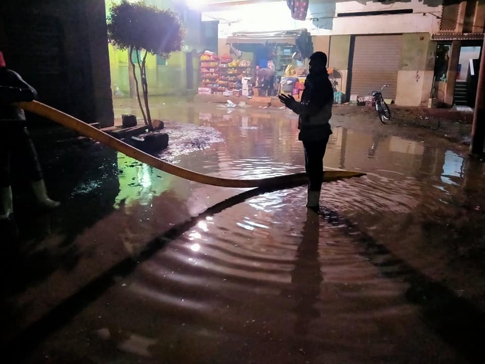 انفجار خط مياه شرب بالشرقية 03