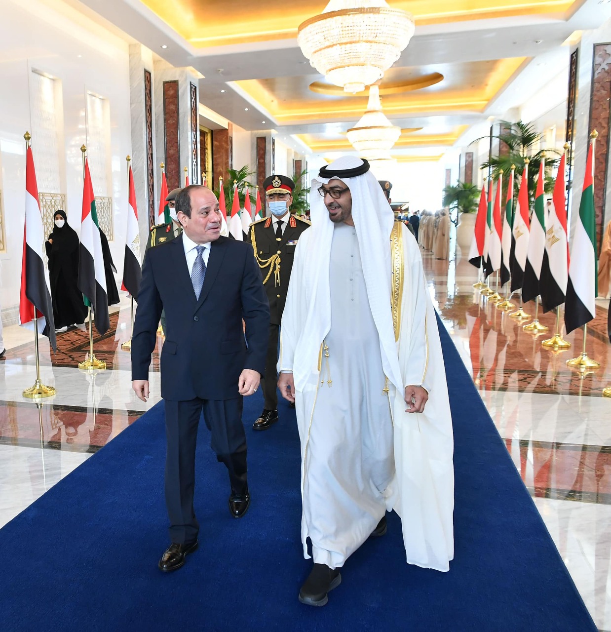 الرئيس السيسي مع ولي عهد أبو ظبي