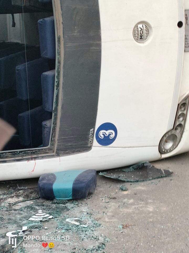 انقلاب اتوبيس ركاب على طريق أسيوط ساحل سليم 