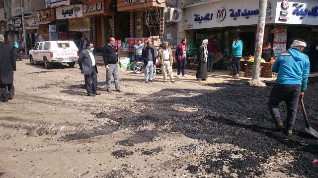 أعمال رصف شارع التحرير بالشرقية 03