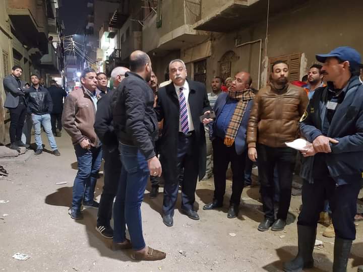 انهيار منزلين بحي غرب أسيوط 