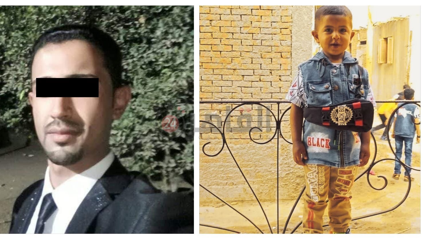 الطفل المجني عليه ووالده المتهم