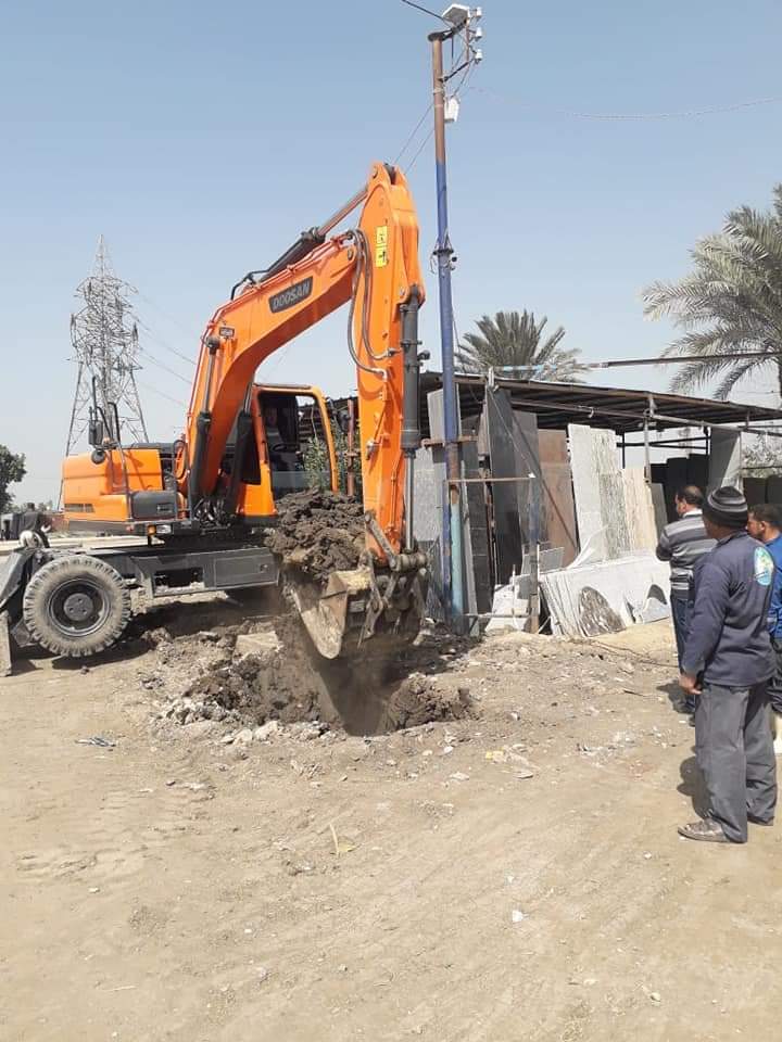 بدء أعمال إصلاح خط 560 بمدخل بيهمو بالفيوم