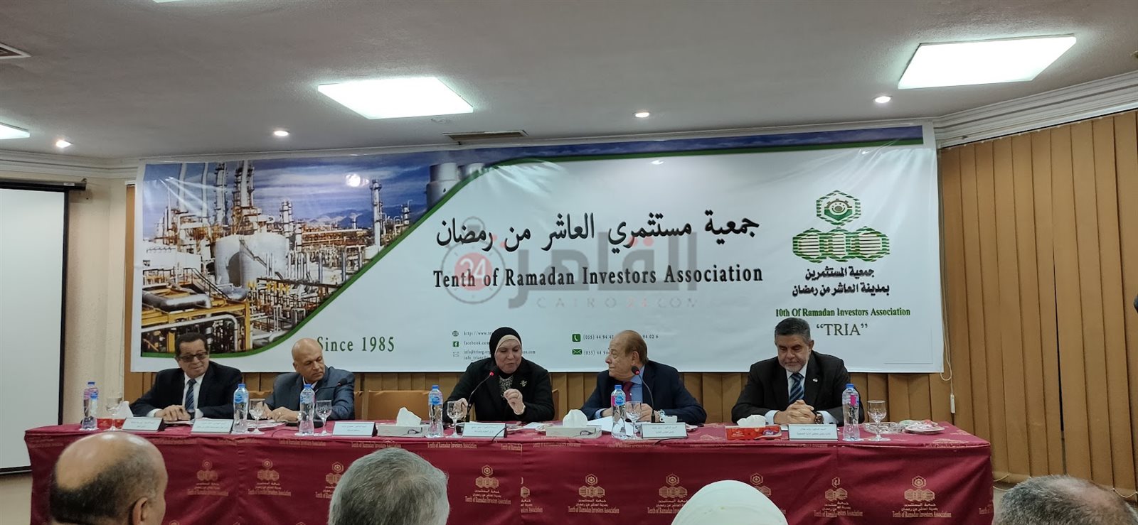 وزيرة الصناعة خلال لقاء مستثمري العاشر من رمضان