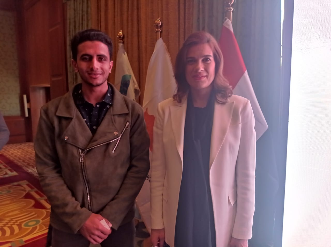 وزيرة الطاقة القبرصية وأحمد إسماعيل صحفي القاهرة 24