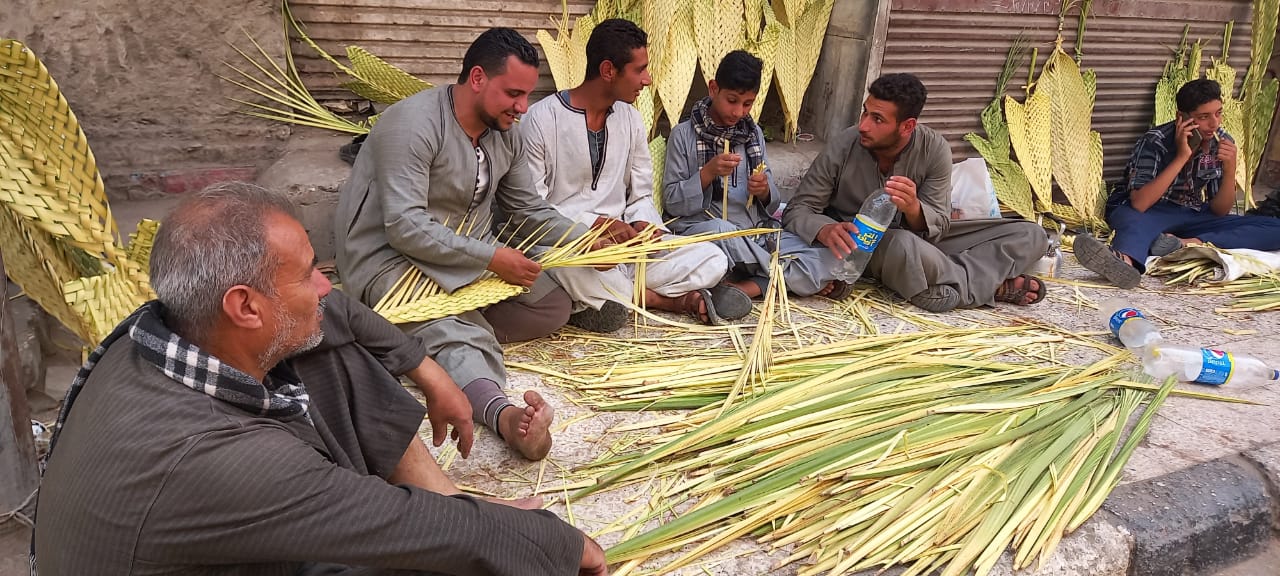 بائعي السعف بأسيوط 