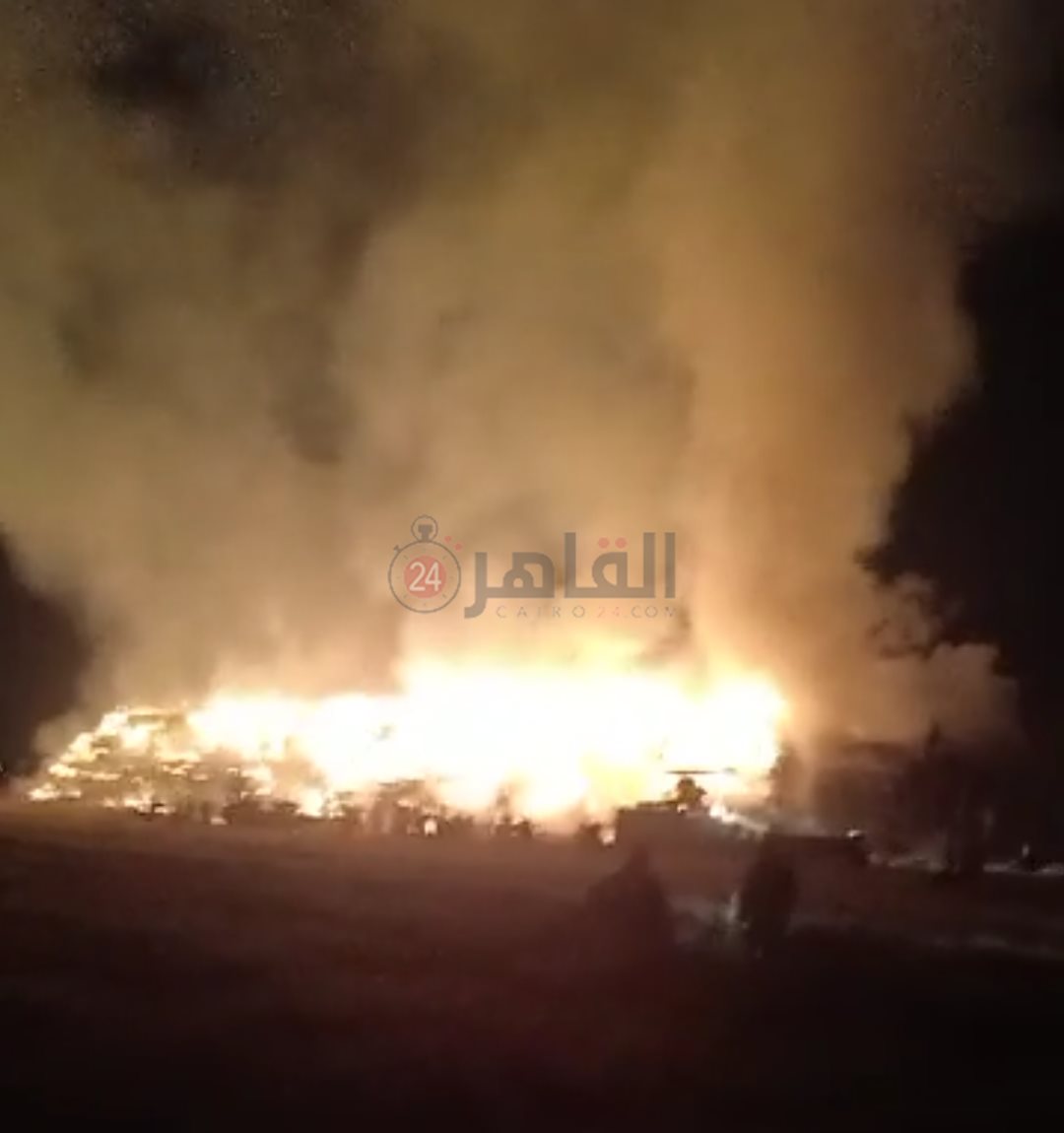 حريق شونة قش بالشرقية 6