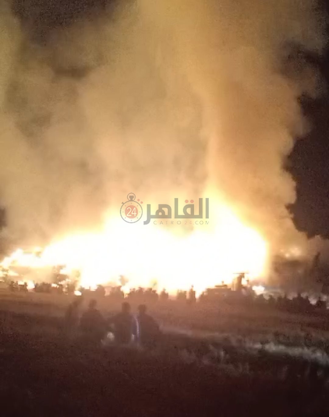 حريق شونة قش بالشرقية 3