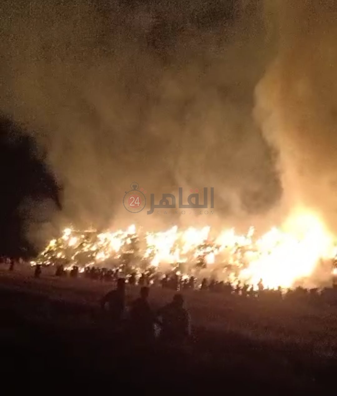 حريق شونة قش بالشرقية 1