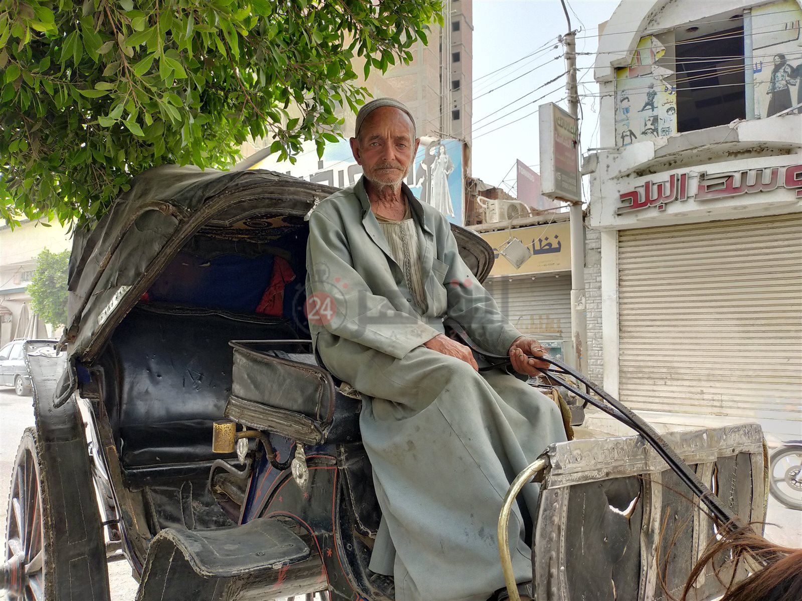 صاحب أقدم عربة حنطور بالفيوم