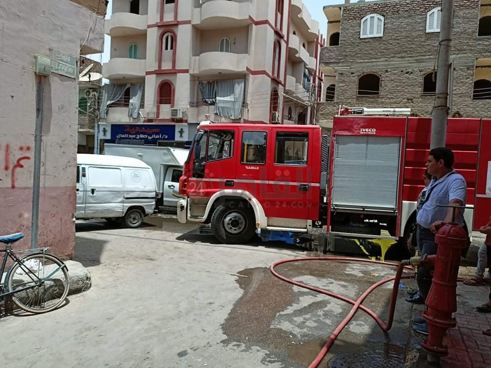 حريق شقة الأقصر