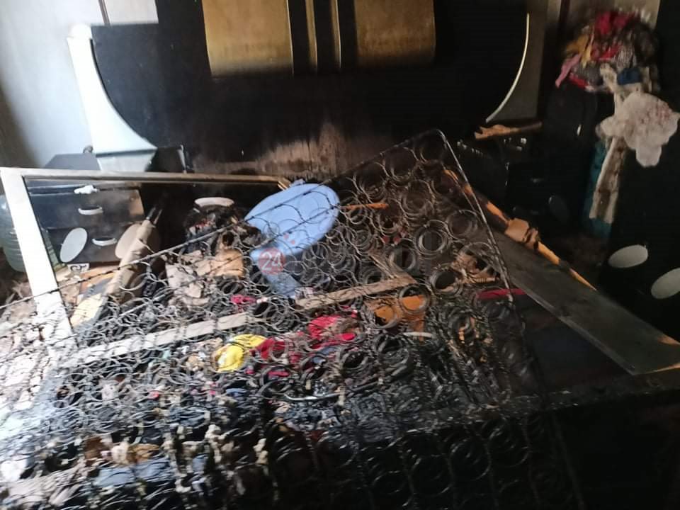 حريق شقة الأقصر