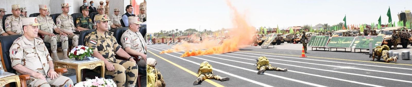 إجراءات تفتيش الحرب لإحدى وحدات قوات الصاعقة  