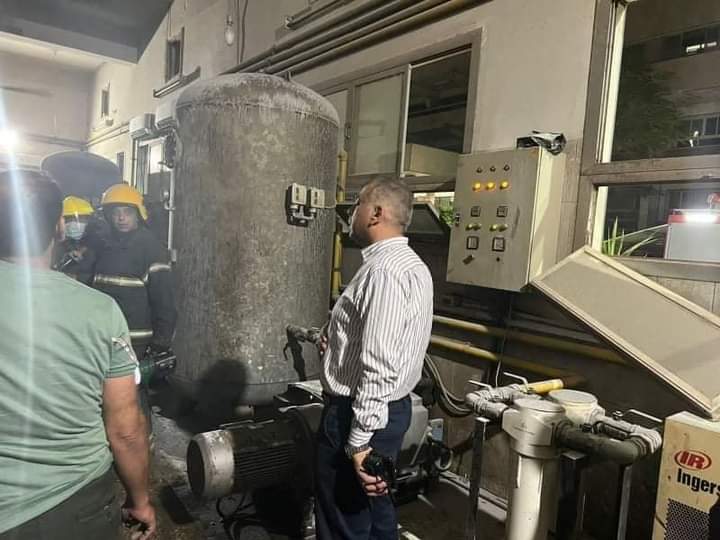 حريق بمستشفى صحة المرأة الجامعي بأسيوط 